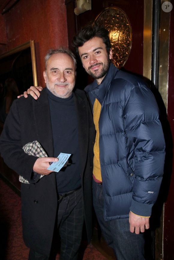 Exclusif - Antoine Duléry et son fils Raphaël - Personnalités à la générale de la pièce de théâtre « Le Cercle des Poètes Disparus » au Théâtre Antoine à Paris, France. Le 8 Février 2024.
© Bertrand Rindoff / Bestimage