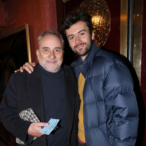 Exclusif - Antoine Duléry et son fils Raphaël - Personnalités à la générale de la pièce de théâtre « Le Cercle des Poètes Disparus » au Théâtre Antoine à Paris, France. Le 8 Février 2024.
© Bertrand Rindoff / Bestimage