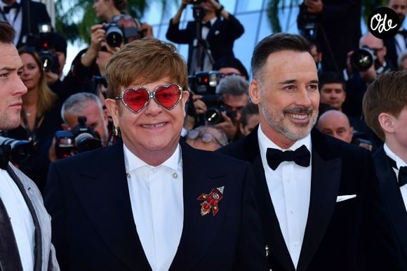 Elton John et son mari David Furnish à la première de "Rocketman" lors du 72ème Festival International du Film de Cannes, le 16 mai 2019.

© Rachid Bellak/Bestimage
