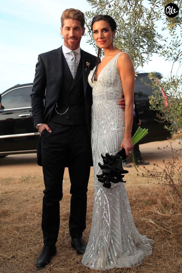 Le footballeur Sergio Ramos et l'actrice Pilar Rubio célèbrent leur union à Seville en Espagne, le 15 juin 2019. GTRES / BESTIMAGE