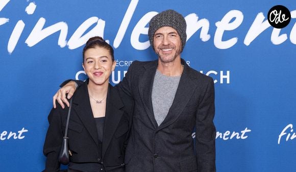 Calogero et sa fille Nina - Avant-première du film "Finalement" de C. Lelouch qui fête son 87ème anniversaire au Grand Rex à Paris le 30 octobre 2024. © Pierre Perusseau/Bestimage
