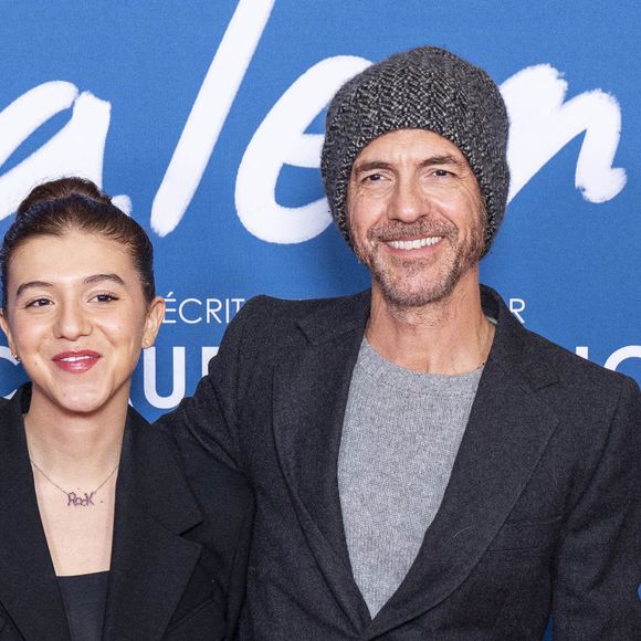 Calogero et sa fille Nina - Avant-première du film "Finalement" de C. Lelouch qui fête son 87ème anniversaire au Grand Rex à Paris le 30 octobre 2024. © Pierre Perusseau/Bestimage