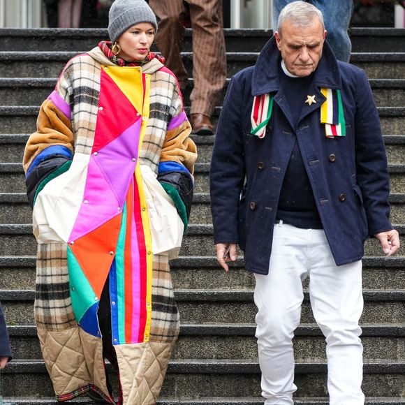 Pauline de Drouas and Jean-Charles de Castelbajac attend the Vivienne Westwood Womenswear Fall/Winter 2024-2025 show as part of Paris Fashion Week on March 2, 2024 in Paris, France.