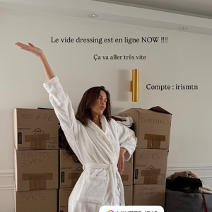 "Le vide-dressing est en ligne now !!! Ca va aller très vite", s'est-elle réjouit en story Instagram 

Iris Mittenaere sur Instagram
