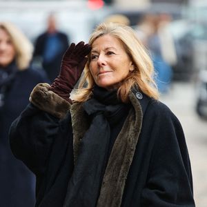 Claire Chazal lors de la messe d'enterrement de Philippe Tesson à l'église Saint Germain des Prés à Paris, France, le 10 février 2023. Le journaliste et critique dramatique, vient de décéder à l'âge de 94 ans, le 1er février. Photo by Nasser Berzane/ABACAPRESS.COM
