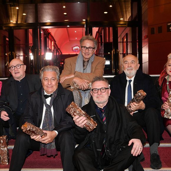 Marie Anne Chazel, Michel Blanc, Christian Clavier, Thierry Lhermitte, Gérard Jugnot, Josiane Balasko, Bruno Moynot lors de la pressroom (salle de presse) remise des prix lors de la 46ème cérémonie des César à l'Olympia à Paris le 12 mars 2021
© David Niviere / Pool / Bestimage