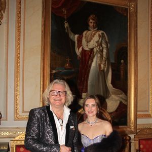Semi Exclusif - Pierre-Jean Chalençon, Julia Vdovina lors de la soirée du nouvel an orthodoxe au Palais Vivienne à Paris le 15 janvier 2023.

© Philippe Baldini / Bestimage