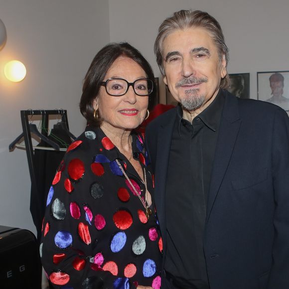Exclusif -  Nana Mouskouri, Serge Lama - Backstage du concert de Serge Lama à la salle Pleyel à Paris, France, le 23 novembre 2017. 
© CVS/Bestimage