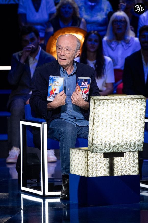 Exclusif - Philippe Geluck lors de l'enregistrement de l'émission "La Boîte à secrets", présentée par F.Bollaert et diffusée le 16 octobre sur France 3, à Paris, France, le 29 septembre 2026. © Cyril Moreau/Bestimage