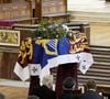 Son épouse Camilla a annulé sa venue à la dernière minute pour des raisons de santé.

Le cercueil de la duchesse de Kent repose pendant la messe de requiem célébrée en son honneur à la cathédrale Westminster, dans le centre de Londres. 16 septembre 2025. 

© PA Photo/ Bestimage