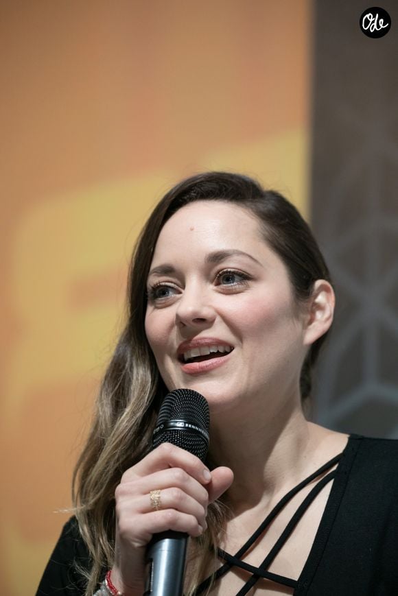 Marion Cotillard participe aux "Conversations" avec Jean-Pierre Lavoignat lors de la 18ème édition du Festival International du Film de Marrakech (FIFM), le 30 novembre 2019.
© Romuald Meigneux/Bestimage