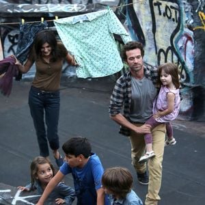 Audrey tautou et Romain Duris sur un tournage a New York en 2004. ©Bestimage
