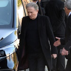 Michel Drucker - Obsèques de Nathalie Baye en l'église Saint-Sulpice à Paris le 23 avril 2026. Clement Prioli / Bestimage