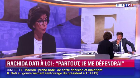 Rachida Dati interviewée sur LCI.