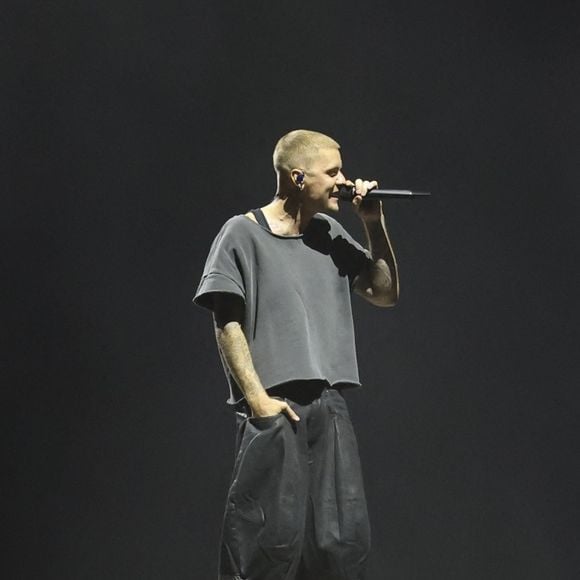 Justin Bieber le deuxième jour du premier week-end du 2026 Coachella Valley Music and Arts Festival à Indio, en Californie. Le 11 avril 2026. © Backgrid USA / Bestimage