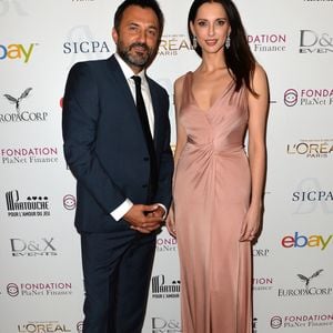 Frédéric Lopez et Frédérique Bel  - Photocall de la 4ème édition du Gala " Planet Finance" au Carlton lors du 67ème festival international du film de Cannes. Le 15 mai 2014. ©VEEREN / BESTIMAGE