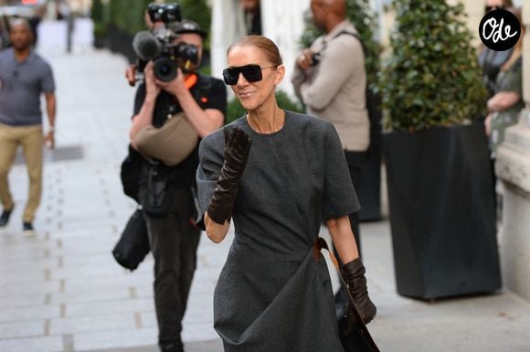 Céline Dion quitte le Royal Monceau pour se rendre aux répétitions de son concert parisien. Paris le 8 Septembre 2026. © Clement Prioli / Bestimage