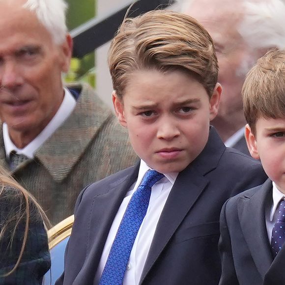 La princesse Charlotte de Galles, Le prince George de Galles,Le prince Louis de Galles - Members of The Royal Family attend the VE80 Celebrations at Buckingham Palace, London, UK, on the 5th May 2025. © Julien Burton / Bestimage