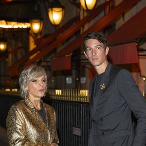 Hélène Mercier-Arnault et son fils Alexandre Arnault - Arrivées à la soirée de lancement du Whisky de la chanteuse Beyoncé "SirDavis" à l'hôtel Plaza Athénée à Paris le 24 septembre 2024.  Pierre Perusseau / Bestimage