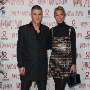 Etienne Daho et Victoire de Castellane assistant au 16e Sidaction dans le cadre de la semaine de la mode à Paris, France, le 25 janvier 2018. Photo par Alban Wyters/ABACAPRESS.COM