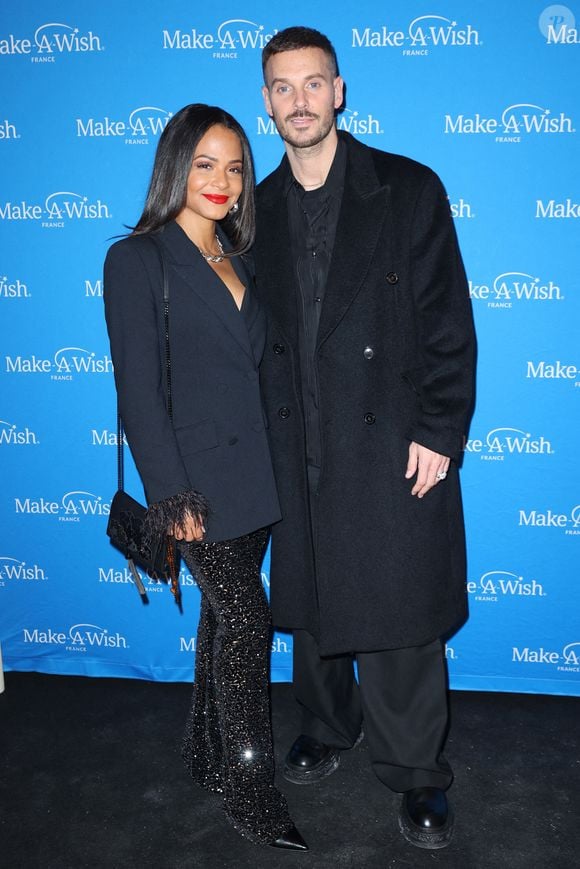 Christina Milian et son mari M. Pokora assistent au photocall " Make a Wish Gala " à Paris, France, le 25 novembre 2024 à Paris, France. Photo Jerome Dominé/ABACAPRESS.COM