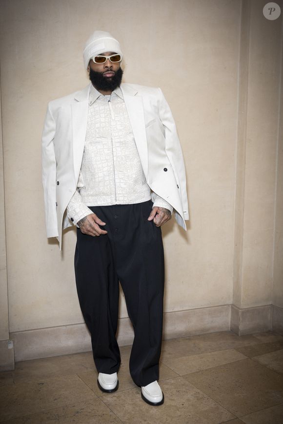 Odell Beckham Jr. - Photocall du défilé Jacquemus au 51 rue Raynouard lors de la Fashion Week Masculine prêt-à-porter Automne/Hiver 2025-2026 à Paris, le 26 janvier 2025. 
© Olivier Borde / Bestimage