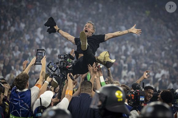 Luis Enrique - Le PSG remporte la Ligue Des Champions 2025, pour la première fois de son histoire, face à l'Inter Milan (5-0) à l'Allianz Arena de Munich, le 31 mai 2025. Photo : Elyxandro Cegarra / PsnewZ / Bestimage