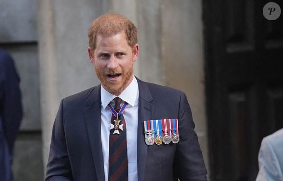 Photo d'archives du 08/05/24 du Duc de Sussex quittant la cathédrale St Paul à Londres après avoir assisté à un service d'action de grâce pour marquer le 10ème anniversaire des Invictus Games. Le duc de Sussex fête son 40e anniversaire. Harry passera son anniversaire dimanche avec Meghan et leurs enfants, le prince Archie et la princesse Lilibet. Il se rendrait ensuite à l'étranger pour y rencontrer des amis proches, selon le magazine People. Yui Mok/PA Wire