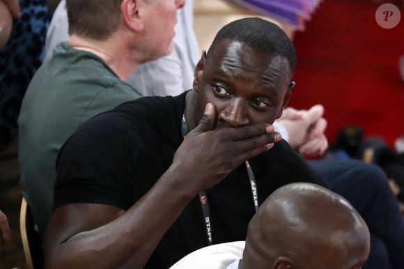 L'acteur français et co-président du Paris Basketball Omar Sy assiste au match 4 de basket-ball de la finale du Championnat de France Elite entre l'AS Monaco et le Paris Basketball (80-74) à la Salle Gaston Medecin, à Monaco, le 22 juin 2025. © Stephane Pillaud/Psnewz/Bestimage
