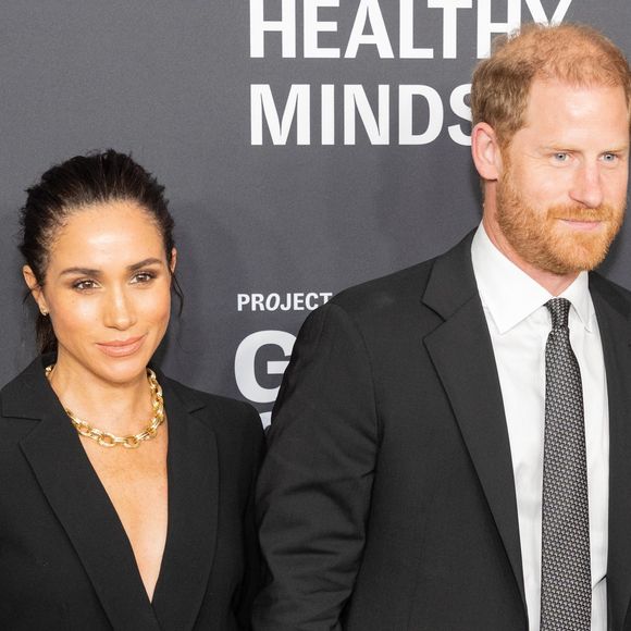 Le prince Harry, duc de Sussex et Meghan Markle, duchesse de Sussex, lors du 3ème gala annuel du projet "Healthy Minds" aux Spring Studios à New York. © Backgrid USA / Bestimage