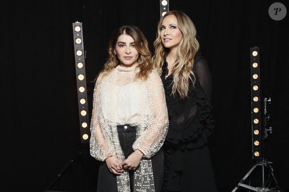 Exclusif - Julie Zenatti, Hélène Ségara - Backstage de l'enregistrement de l'émission "La grande soirée des comédies musicales", présentée par E.Gossuin et H.Segara et diffusée le 26 mars sur W9 © Christophe Clovis / Bestimage