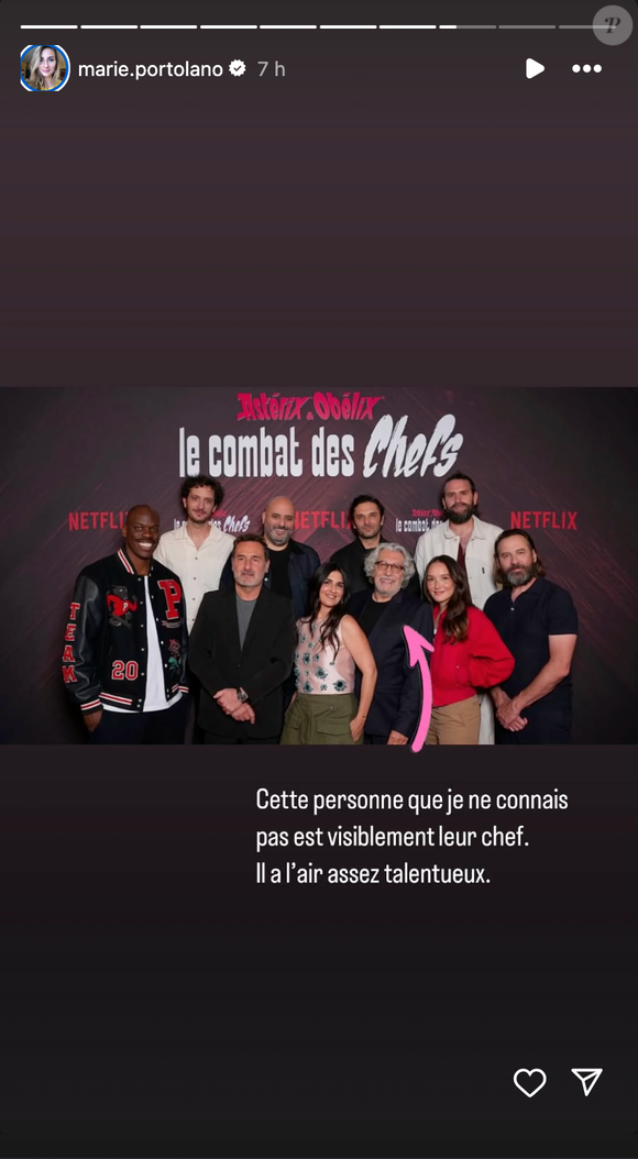 Capture d'écran de la story du compte Instagram de Marie Portolano du 30/04/2025
