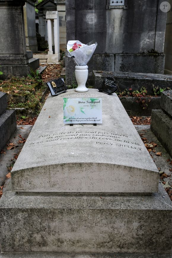 Marie Trintignant (actrice) - Illustration des tombes des personnalités célèbres au cimetière du Père Lachaise à Paris
© Céline Bonnarde / Bestimage