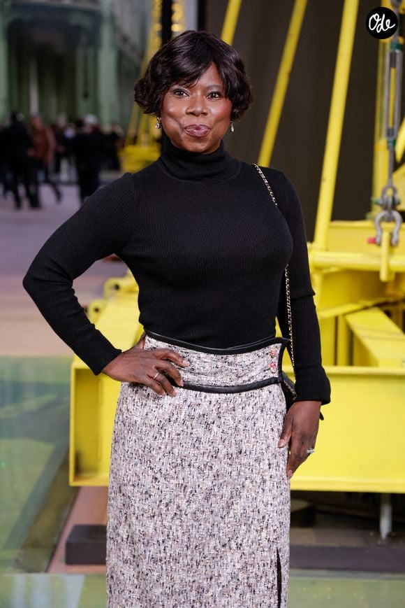 Surya Bonaly au photocall du défilé Chanel Collection Femme Prêt-à-Porter Automne/Hiver 2026-2027 lors de la Fashion Week de Paris (PFW) au Grand Palais, à Paris, France, le 9 mars 2026. © Olivier Borde/Bestimage