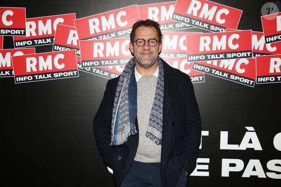 Michel Sarran au 'Moscato Show', talk-show sportif sur la radio RMC, interviewé par Vincent Moscato, Maryse Ewanje-Epee, Pierre Dorian, Adrien Aigoin et Denis Charvet à Paris, France, le 15 décembre 2016. Photo by Jerome