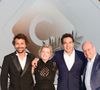 Bertrand Chameroy, Patrick Cohen, Anne-Elisabeth Lemoine, Pierre Lescure sur le plateau de l'émission "C à vous" lors du 78ème Festival International du Film de Cannes, France, le 14 mai 2025. © Jack Tribeca/Bestimage