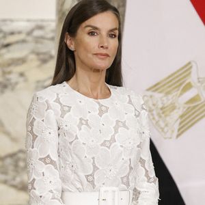 La reine Letizia lors d'une visite d'État en Égypte à Nasr City près du Caire, Égypte, le 17 septembre 2025. © GTres/ABACA