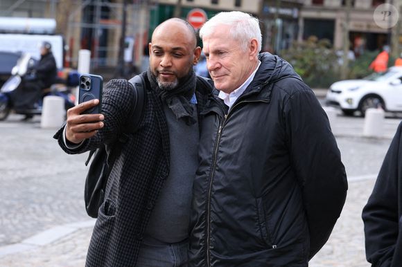 Luis Fernandez arrivant à la cérémonie funéraire de Rolland Courbis à l'église de la Madeleine à Paris, France, le 14 janvier 2026. Rolland Courbis, ancien footballeur français, entraîneur et commentateur médiatique au franc-parler, est décédé à l'âge de 72 ans. Photo par Jerome Domine/ABACAPRESS.COM