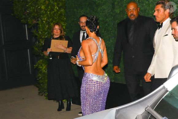 Kim Kardashian à la soirée d'anniversaire de sa maman Kris Jenner à Beverly Hills, dans la maison de Jeff Bezos, le 8 novembre 2025. © Backgrid USA / Bestimage