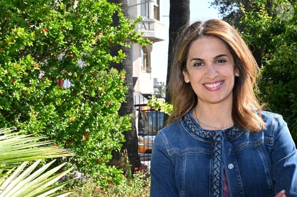 Sonia Mabrouk durant la 27ème édition du Festival du Livre de Nice, installé sur le jardin Albert 1er, du 3 au 5 juin 2023. © Bruno Bebert / Bestimage