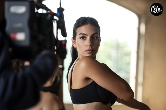 Georgina Rodriguez, la fiancée de C. Ronaldo, pose pour la campagne de la marque de lingerie Yamamay. Milan. Le 21 août 2019. Yamamay via Bestimage