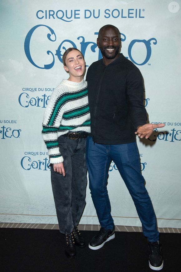 Ines Vandamme et Ladji Doucoure assistent au Photocall du spectacle Corteo du Cirque du Soleil Ouverture à l'hôtel Accor Arena Bercy à Paris, France, le 12 décembre 2019. Photo by AuroreMarechal/ABACAPRESS.COM