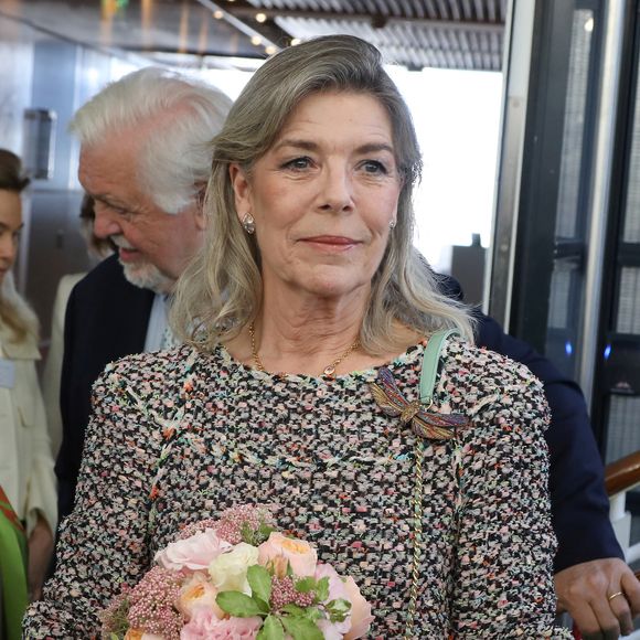 La princesse Caroline de Hanovre - 56ème Concours International de Bouquets au Yacht Club de Monaco le 10 mai 2025. Le thème de cette année est « Fleurs en mouvements ». © Cyril Dodergny/Nice-Matin/Bestimage