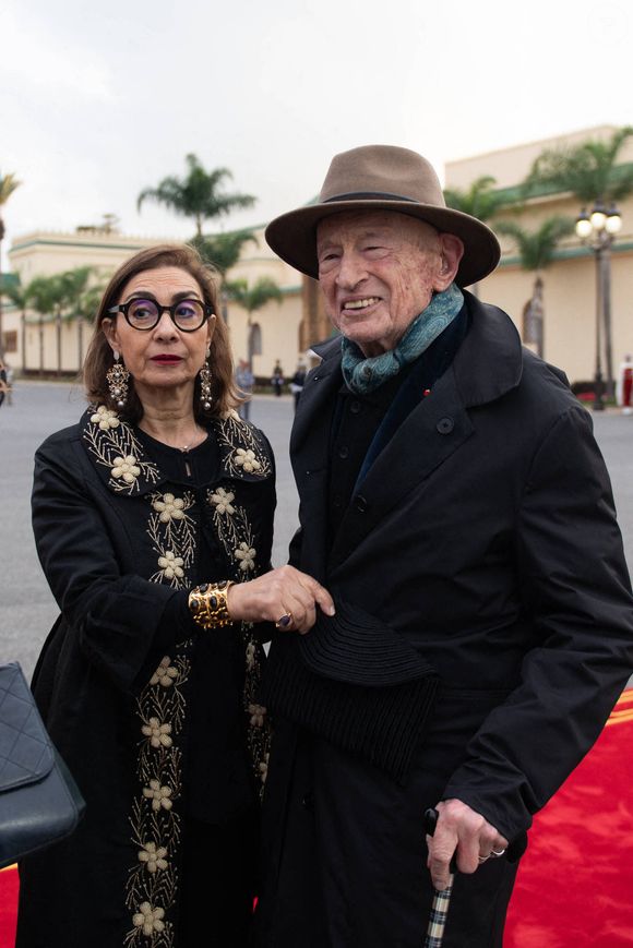 Habitués à travailler ensemble, Edgar Morin et Sabah Abouessalam ont écrit plusieurs livres ensemble.

Edgar Morin et sa femme Sabah Abouessalam, à Rabat, Maroc, le 28 octobre 2024. 

Photo par Jeanne Accorsini/Pool/ABACAPRESS.COM
