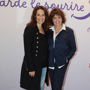 Stéphanie Fugain (pdte de l'association) et sa fille Marie - Avant-première du clip "Je garde le sourire" réalisé pour l’Association Laurette Fugain dans le cadre de sa nouvelle campagne de sensibilisation au cinéma Mac Mahon à Paris le 15 octobre 2024 © Christophe Clovis / Bestimage