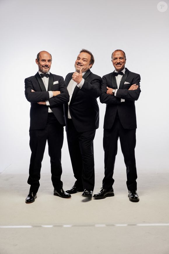 Exclusif - Rendez-vous avec Les Inconnus (Didier Bourdon, Bernard Campan et Pascal Légitimus) en studio à Paris. Le 4 octobre 2022
© Cyril Moreau / Bestimage