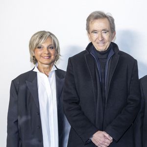 Bernard Arnault et sa femme Hélène Mercier-Arnault au greeting du défilé Dior Haute Couture Printemps/Été 2024 dans le cadre de la Fashion Week de Paris (PFW), au musée Rodin à Paris, France, le 22 janvier 2024. © Olivier Borde/Bestimage