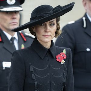 Kate Middleton, princesse de Galles, lors de la cérémonie du souvenir organisée par la Royal British Legion au National Memorial Arboretum dans le Staffordshire le 11 novembre 2025. Photo par GOFF  / BESTIMAGE