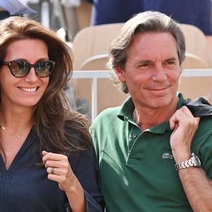 Anne-Claire Coudray et son compagnon Nicolas Vix assistent aux Internationaux de France de tennis 2019 - neuvième journée à Roland Garros, le 3 juin 2019 à Paris, France. Photo by Laurent Zabulon / ABACAPRESS.COM