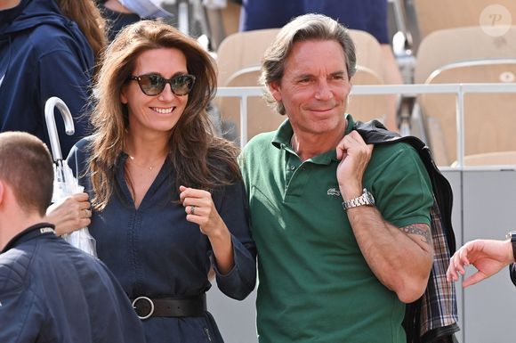Anne-Claire Coudray et son compagnon Nicolas Vix assistent aux Internationaux de France de tennis 2019 - neuvième journée à Roland Garros, le 3 juin 2019 à Paris, France. Photo by Laurent Zabulon / ABACAPRESS.COM